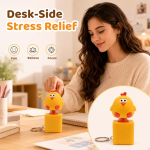 Llavero de teclado personalizado amarillo con sonido electrónico, juguete antiestrés, suave y apretable, de goma, promocional - Product Image 5