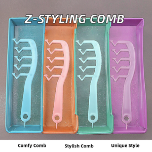 Peine y cepillo de plástico ABS con mango en forma de Z para volumen y separación del cabello, ideal para uso doméstico y de moda. - Product Image 4