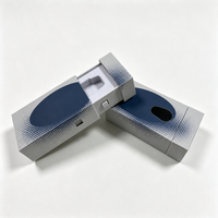 Boîte d'emballage à verrouillage enfant en forme de bande longue, 3-en-1, avec bouton-poussoir en silicone et insert en EVA écologique, impression de logo personnalisée