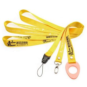 Custom Printed Black Keychain <b>Lanyard</b> with Silk Screen Offset Printing No Minimum Order Buckle - Product Image 2