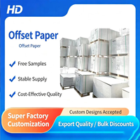 Papier offset double couche 100 g/m² 120 g/m², papier offset haute densité en pâte de bois pour impression couleur de brochures et de prospectus
