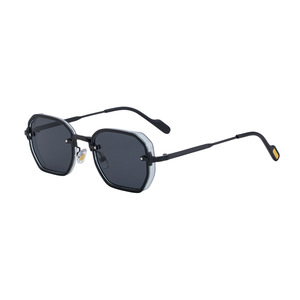 Nuevas gafas de sol con montura cuadrada para hombre, montura negra de PC, protección UV400, clase 2, estilo moderno para exteriores - Product Image 4