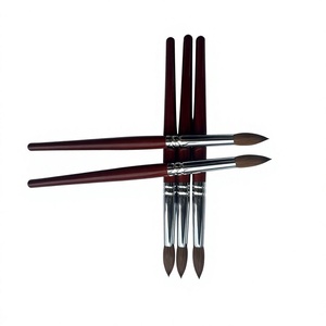 Juego de Pinceles de <span class=keywords><strong>Uñas</strong></span> Acrílicas 100% Kolinsky Sable, con Mango de Madera Roja, Personalizables, Populares, Pinceles de <span class=keywords><strong>Uñas</strong></span> Acrílicas Puros - Product Image 2