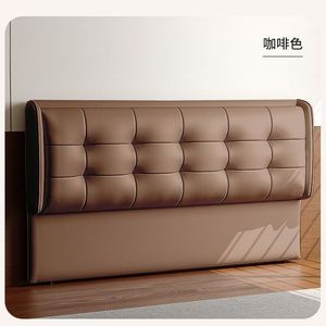 Cabecera de Cama Tapizada Color Café, Madera Sólida, Diseño Moderno, Muebles de Dormitorio - Product Image 1