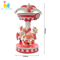 Manège à monnayeur de haute qualité, petit carrousel de fête foraine, carrousel pour enfants à 3 places