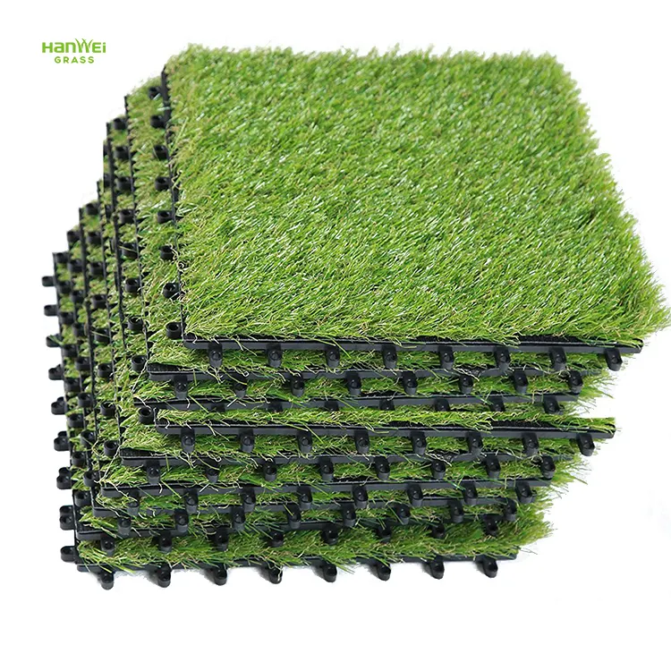 Quebra-cabeça de gramado artificial intertravamento