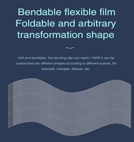 P3.91 Écran d'affichage LED transparent holographique 3D P3.9 Prix de l'affichage LED de la publicité d'intérieur flexible