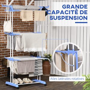 Séchoir à linge pliable extra large à 3 niveaux pour intérieur/extérieur, support de séchage pour vêtements - Product Image 3