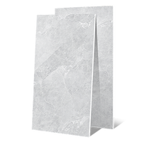 Carrelage en porcelaine aspect marbre gris doux 600x1200mm, facile à nettoyer, imperméable, pour sol, mur, salon, hôtel