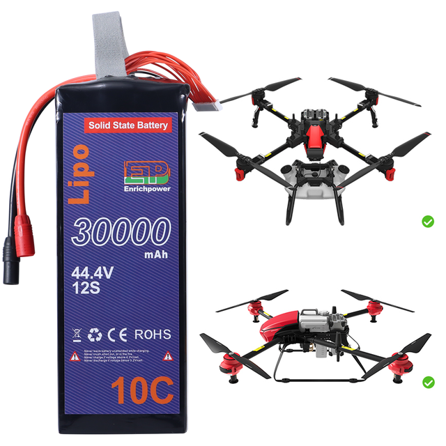 3.7V Lipo Drone Battery Pack17AH 22AH 28AH 30AH 12S 40000mah 44.4V Semi-Solid State Lithium Polymer Battery for Industrial UAV