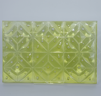 Panel de Vidrio Artístico Laminado con Resina y Patrón de Burbujas Amarillo Claro, Diseño Personalizado para División Interior y Decoración de Hoteles y Restaurantes