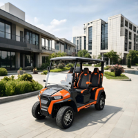 Voiturette de golf électrique tout-terrain 4 places 4x4 72V avec suspension indépendante et freins à disque sur les 4 roues, buggy 4x4 personnalisé pour complexe hôtelier et parcours de golf