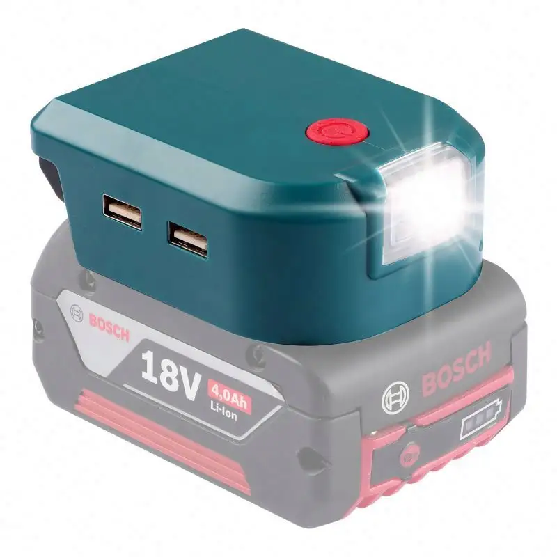 Adaptateur de chargeur double USB de remplacement ADP05 pour DeWalt Bosch Baide Lithium-Ion 14.4-20V convertisseur de charge rapide avec lumière LED