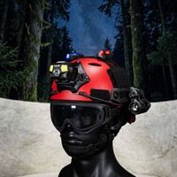 Casque de sécurité tactique rouge vif pour le sport et le sauvetage, coque en ABS légère, certifié EN397 CE, protection de la tête pour l'escalade et le travail