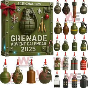 Grenade Calendrier de l'Avent-Boîte aveugle en plastique Décorations d'ambiance pour arbre de Noël Échelle 1/12 12 + - Product Image 6