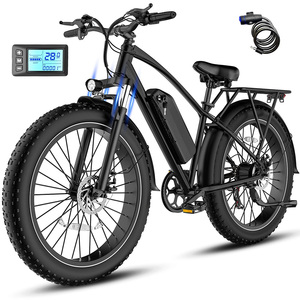 Bicicleta Eléctrica <span class=keywords><strong>para</strong></span> Adultos, 26 Pulgadas, Neumáticos Anchos, Bicicleta Eléctrica Urbana, Batería Extraíble de 48V 18Ah, Motor de 750W, 28MPH, Portaequipajes Trasero, Guardabarros - Product Image 1