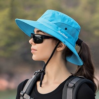 Chapeau de pêche d'été en gros, protection solaire de haute qualité, à la mode, avec large bord assorti, pour la randonnée, la pêche et les activités de plein air, en stock