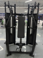 Machine de musculation professionnelle à charge libre, réglable, inclinable, pour press à la poitrine assis, avec dossier de sécurité en métal