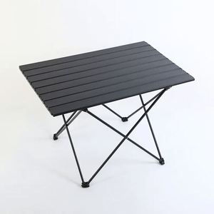Table pliante carrée en métal robuste, professionnelle, haute pression, compacte, universelle, durable, légère, pour l'extérieur, blanche - Product Image 1
