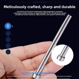 Accesorios para Moldes, Pasador Expulsor de Acero SKD6138, Varilla de Empuje y Tubo para Fundición a Presión, Punzonado de Moldes Automotrices, Alta Dureza 01 - Product Image 3