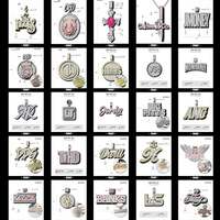 Pendentif personnalisé en argent 925 avec nom en moissanite certifiée par testeur de diamants, style hip-hop, avec chaînes à maillons pour rappeur