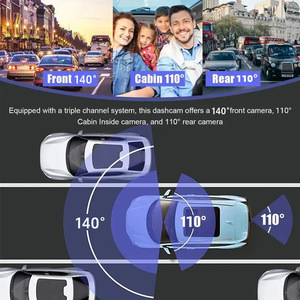 Dashcam Xe DVR 2 Inch Xe Máy Ảnh FHD 1080P Tự Động Ghi Dash Cam 3 Máy Ảnh Ống Kính Với Phía Sau Xem Máy Ảnh Tầm Nhìn Ban Đêm - Product Image 3