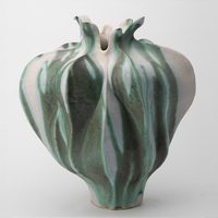 Vente chaude Vase En Céramique Nordique pour La Décoration Intérieure Art Géométrique Arrangement De Fleurs Sèches Ornements De Table À Manger pour Articles Décoratifs