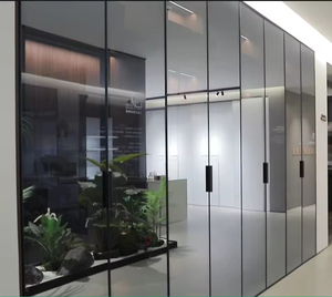 <span class=keywords><strong>Armario</strong></span> de pie de lujo ecológico con <span class=keywords><strong>espejo</strong></span> revestido y puertas de cristal, diseño moderno, tamaño y color personalizables, listo para taller. - Product Image 3