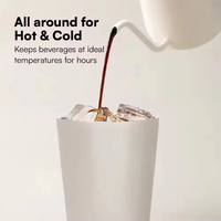 Vaso Térmico de Viaje de Acero Inoxidable Moderno Personalizado de 12 oz, Doble Pared, Aislamiento al Vacío, Tapa con Aislamiento Térmico de 6 a 12 Horas, Grado Alimenticio