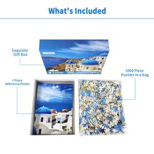 Puzzles <span class=keywords><strong>1000</strong></span> <span class=keywords><strong>pièces</strong></span> Puzzles de la <span class=keywords><strong>mer</strong></span> Égée rêveuse Grèce <span class=keywords><strong>Puzzle</strong></span> de paysage de Santorin pour adultes enfants Casse-tête interactif - Product Image 5