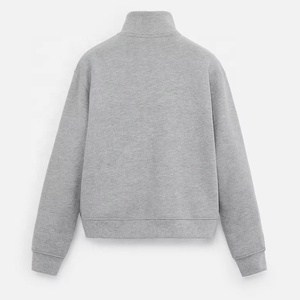 Felpa con Cappuccio Oversize Personalizzata con Mezza Zip, Collo Alto, in Pile Tecnico, Stile Crop Boxy per <span class=keywords><strong>Uomo</strong></span> - Product Image 6