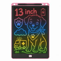 Tablette d'écriture LCD pour enfants de 13 pouces avec stylet coloré rechargeable pour l'école