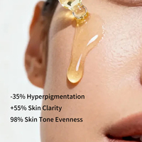 Huile liquide pour le visage et le nez à la vitamine C, à l'huile de rose musquée, éclaircissante, atténuant les taches brunes et la pigmentation, flacon compte-gouttes 30ml, marque privée OEM