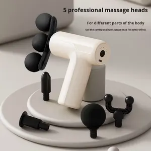 Mini masajeador corporal de Fascia de 3 cabezales, dispositivo de relajación de tejido profundo transfronterizo, hombro, cintura, espalda, pierna, pistola de masaje portátil, sincronización - Product Image 3