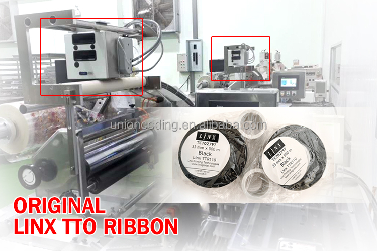 LINX TTR 110 Black Printer Ribbon - 33mm X 500m Original