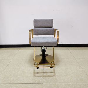 เก้าอี้ตัดผมไฮดรอลิกสแตนเลสสีทองทันสมัยสำหรับร้านทำผมเสริมสวย - Product Image 4