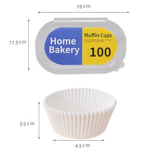 Forminhas de Papel Parchment Revestidas de Silicone para Muffins em Forma de Tulipa Descartáveis Brancas/Marrons para Festas de Natal - Product Image 2