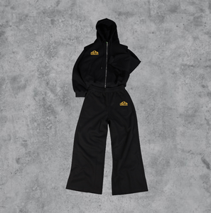 Ensemble de survêtement en molleton lourd en laine avec logo personnalisé, collection automne, imprimé délavé, sweat-shirt à capuche brodé - Product Image 4