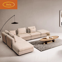 Mobilier moderne et léger de salon de style minimaliste de luxe pour les hôtels Salles Villas Appartement de luxe ensemble de canapés tissés à la mode