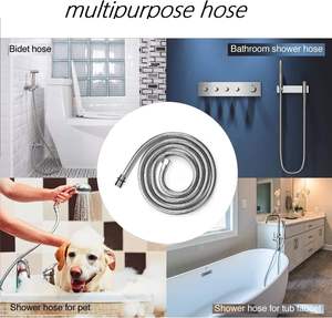 Tuyau de douche flexible en acier inoxydable 304 électroplaqué de 1,5 mètre avec écrou en laiton, finition chromée moderne pour salle de bain, garantie 3 ans - Product Image 5