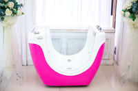 Baignoire Spa Bébé Rectangulaire Portable au Design Moderne, Siège de Bain Autoportant avec Massage à Air, pour 1 Personne, Type d'Installation avec Débordements