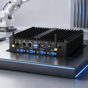 Industrieller Mini-PC Lüfterloser Mini-PC Eingebetteter <span class=keywords><strong>Computer</strong></span> Intel <span class=keywords><strong>Core</strong></span> I5/I7 6 RS232-Anschlüsse Dual RJ45 LAN <span class=keywords><strong>VGA</strong></span> für Fabrikautomatisierung - Product Image 1