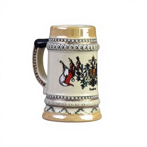 Jarra de <span class=keywords><strong>Cerveza</strong></span> de Porcelana con Escudo del Águila Austriaca de Dos Cabezas - Clásica, Lista para Sublimación, 50ml, Ecológica, Reutilizable, con Asa, para Fiestas - Product Image 2