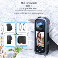 Cage Insta360 X5 en alliage d'aluminium de haute qualité avec fixation rapide, cadre de protection magnétique, support griffe froide et interface 1/4 pouce