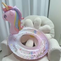 Bouée gonflable en PVC en forme de flamant rose pour adultes et adolescents, flotteurs de piscine pour fête sur la plage pour enfants