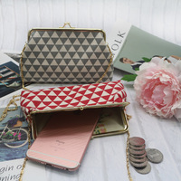 Dompet Wanita Kantung Koin Ponsel Logo Kustom Tas Kosmetik Kunci Tas Genggam Dompet Koin Gesper Penutup Jepret Tas Tangan Selempang