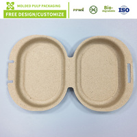 Boîte en pulpe moulée écologique de couleur marron, design gratuit, emballage personnalisé biodégradable pour l'électronique ou les cosmétiques