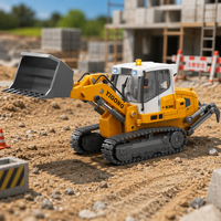 Excavatrice RC en alliage AiJH, échelle 1:50, excavatrice électrique télécommandée avec chenilles métalliques, jouet bulldozer RC