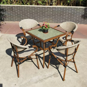 All Weather Aluminum <strong>Wicker</strong> Outdoor Dining Furniture Backyard Caf&eacute; Terrace Bistro Sun Resistant Premium Rattan <strong>Table</strong> <strong>and</strong> <strong>Chair</strong> - Product Image 6