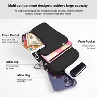Dropshipping Offre Spéciale Zipper Crossbody Wallet Mobile Phone Pouch Women Mini Purse Cellphone Shoulder Sling Bag With Strap